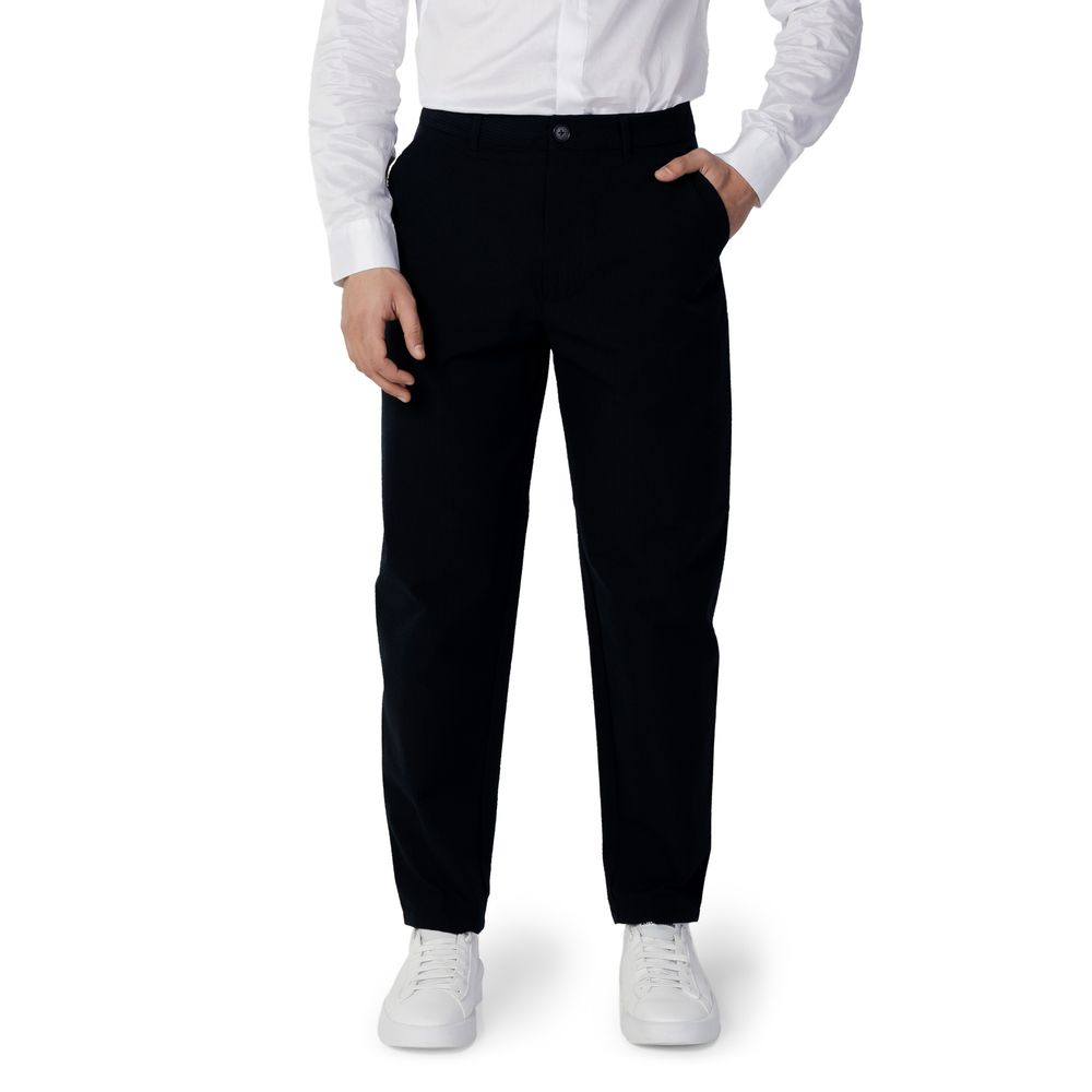 Armani Exchange Blaue Baumwoll-Freizeithose