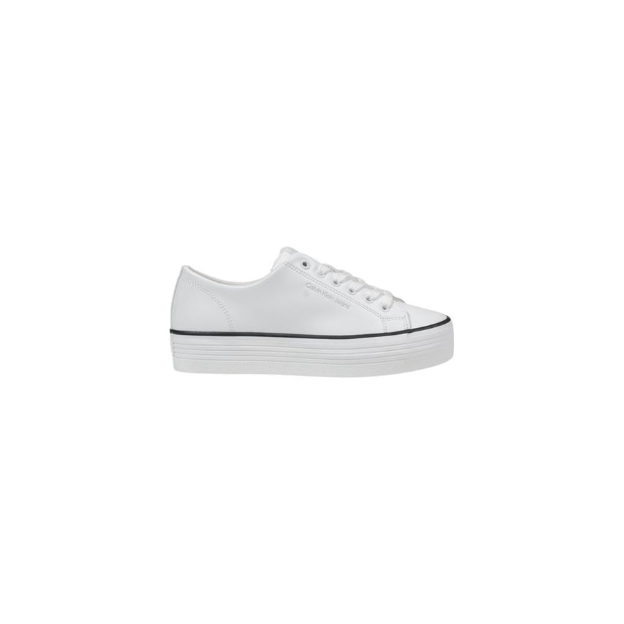 Black And White Leather Platform Sneakers