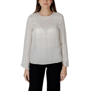 Armani Exchange Cremefarbene Viskose-Bluse