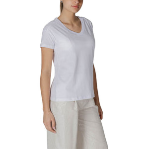 Armani Exchange Weißes Baumwoll-T-Shirt