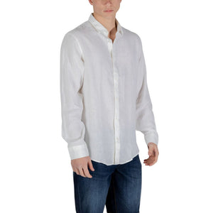 Armani Exchange Weißes Leinenhemd