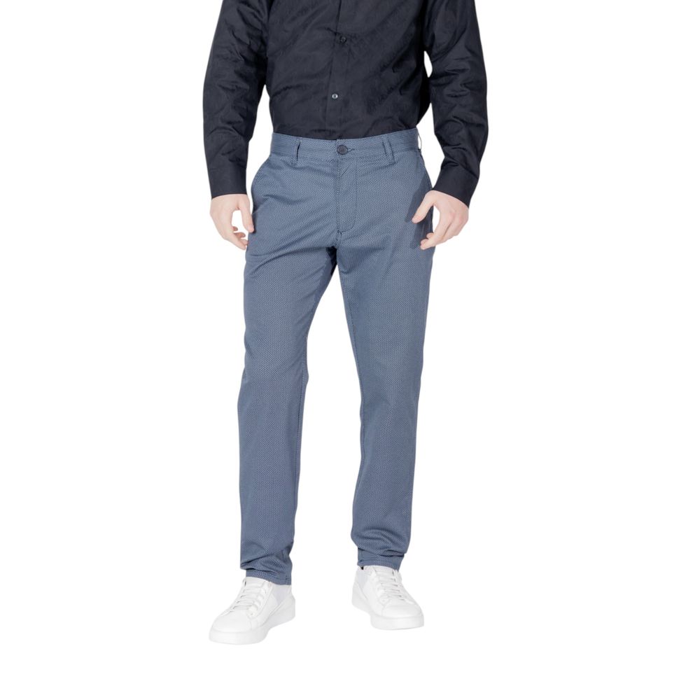 Armani Exchange Blaue Baumwoll-Röhrenhose