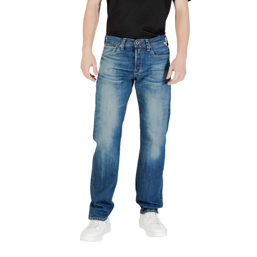 Replay Blaue Baumwolljeans im Relaxed Fit