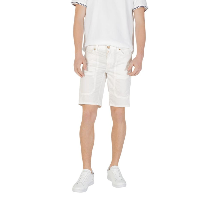 Jeckerson Weiße Baumwoll-Bermudashorts