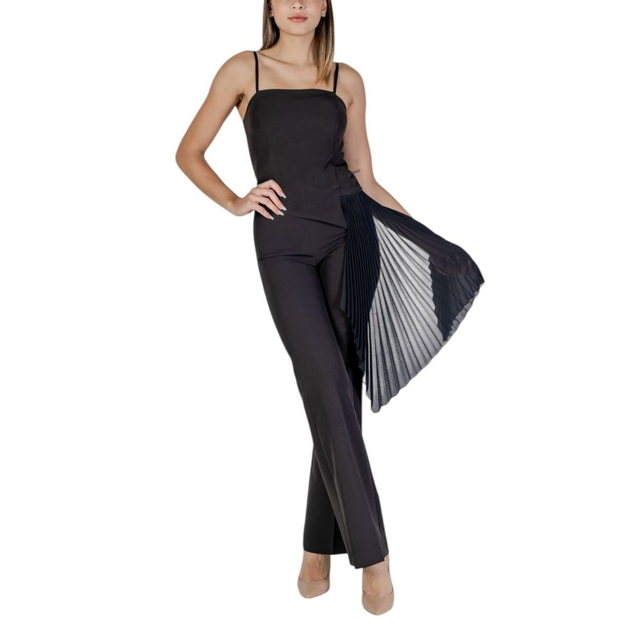 Rinascimento Schwarzer Polyester-Jumpsuit