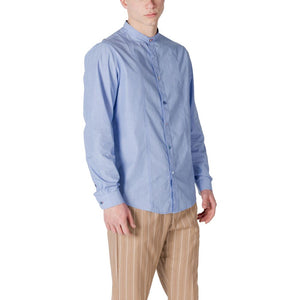 Gianni Lupo Blaues Baumwollhemd