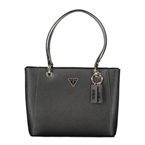 Guess Jeans Schwarze Damen-Handtasche aus Polyurethan