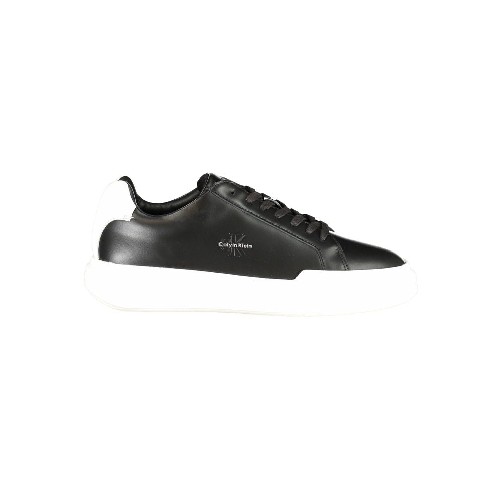 Calvin Klein Schwarzer Leder Herren Sneaker