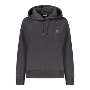 Napapijri Schwarzer Baumwoll-Kapuzenpullover für Damen
