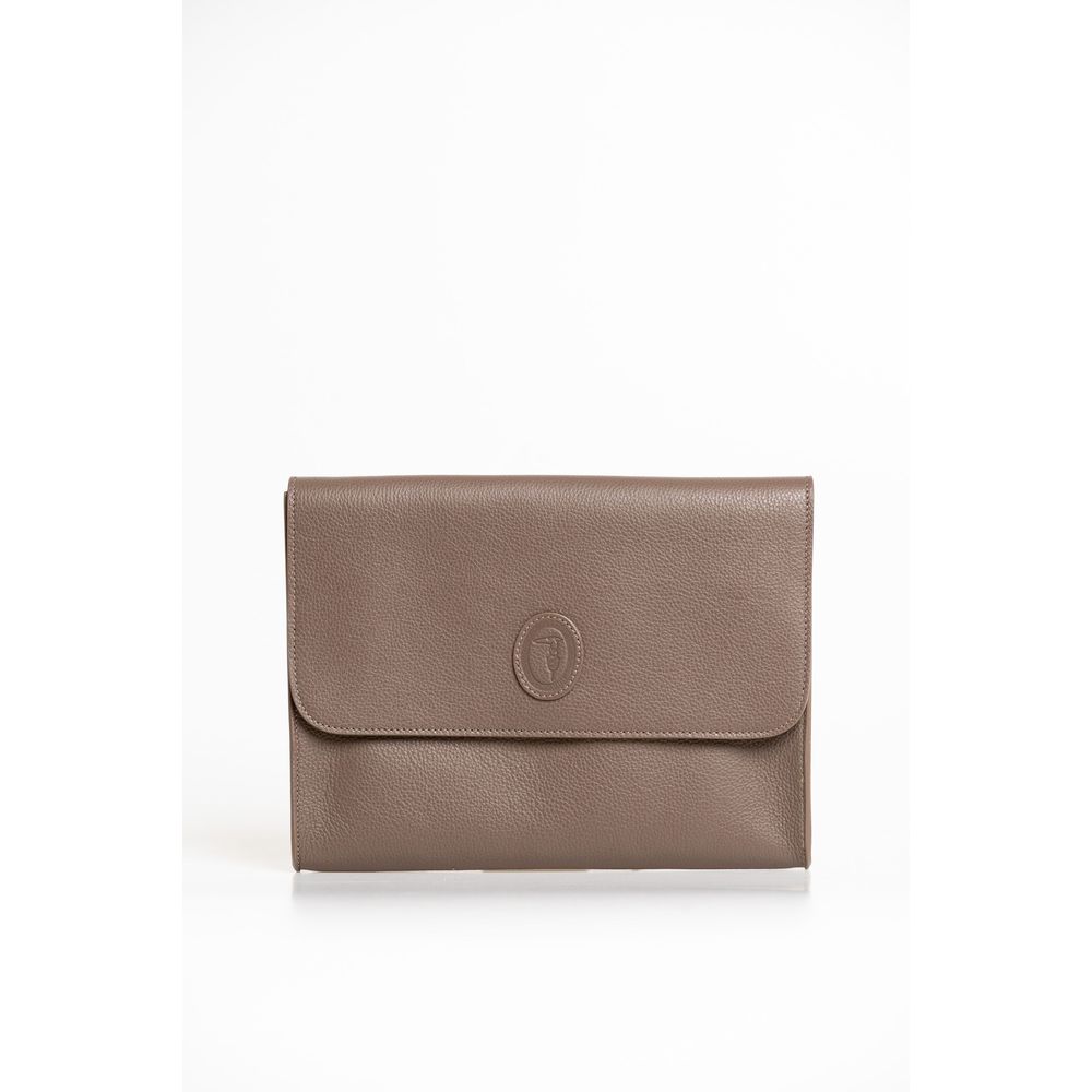 Trussardi Braunes Polyester Männer Clutch