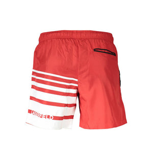Karl Lagerfeld Rote Polyester-Badebekleidung