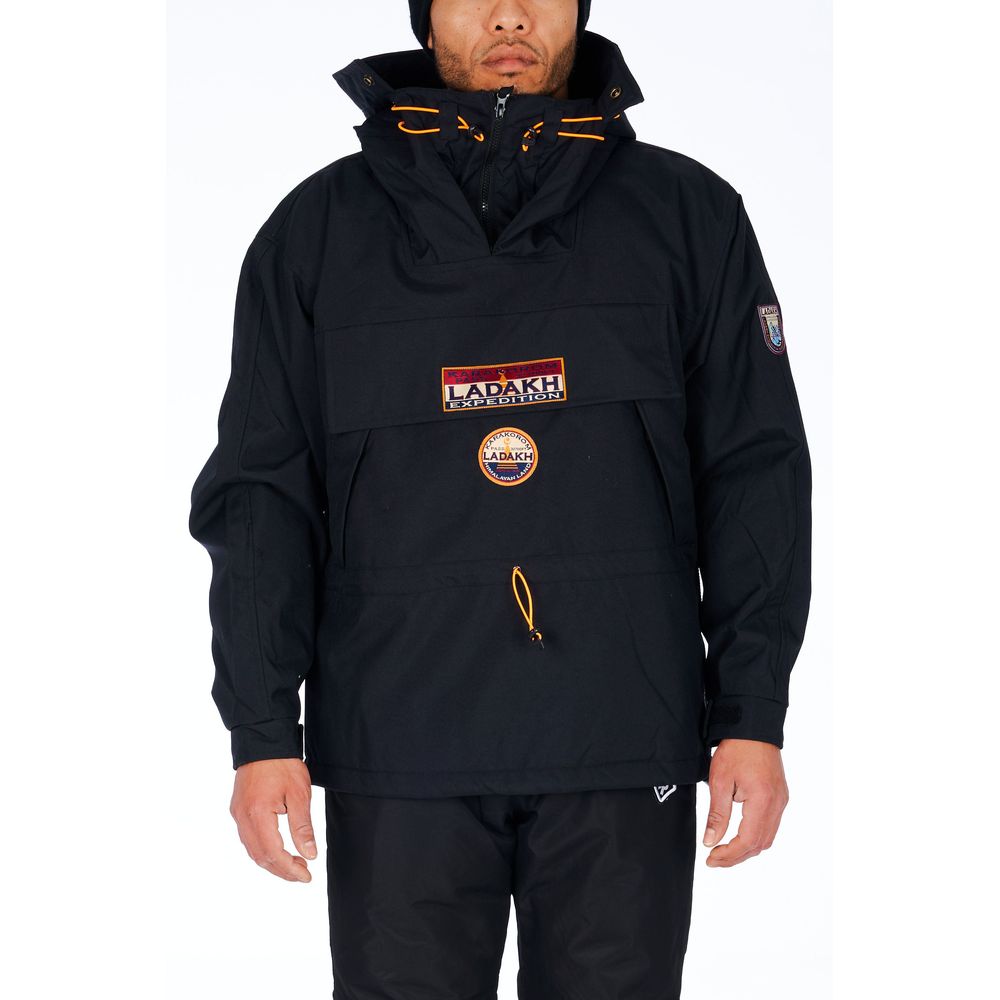 Ladakh Schwarze Herrenjacke aus Polyester