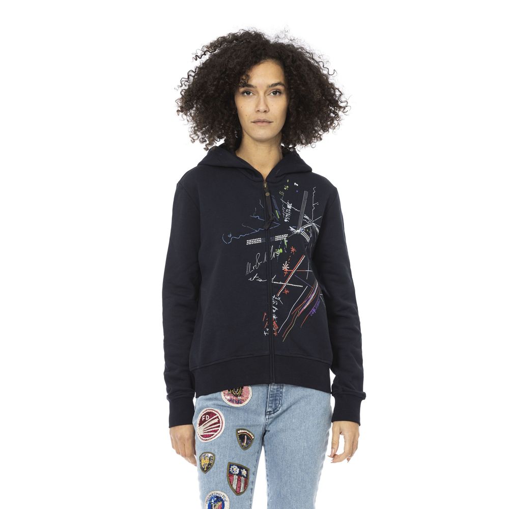 Mr&Mrs Italy Blauer Baumwoll-Sweatshirt für Damen