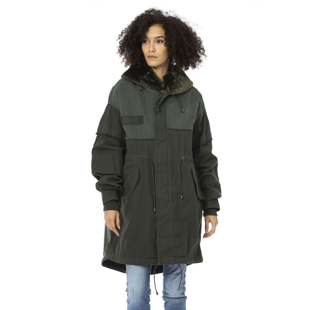 Mr&Mrs Italy Grüner Baumwoll-Parka für Frauen