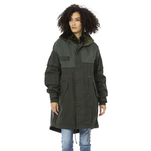 Mr&Mrs Italy Grüner Baumwoll-Parka für Frauen