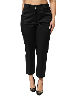 BENCIVENGA Schwarze Hose mit geradem Bein aus einer Baumwollmischung