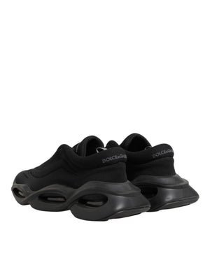 Dolce & Gabbana Schwarz Lace Up Wave Low Top Männer Sneaker Schuhe