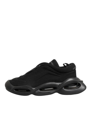 Dolce & Gabbana Schwarz Lace Up Wave Low Top Männer Sneaker Schuhe