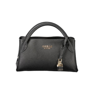 Guess Jeans Schwarze Damen-Handtasche aus Polyurethan