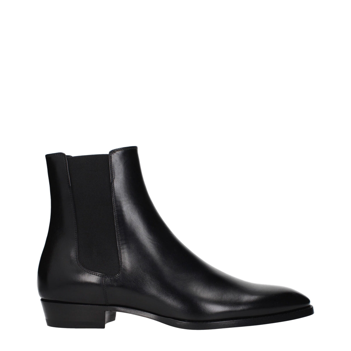 Celine Schwarze Leder-Stiefeletten