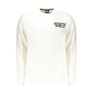 North Sails Weißes Herren-Sweatshirt aus Baumwolle