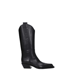 Off-White Schwarze Lederstiefel