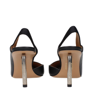 Off-White Schwarze Leder Pumps mit hohem Absatz