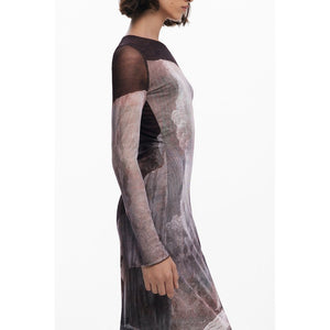 Desigual Damenkleid aus Marrone-Polyester