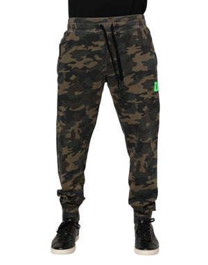 Dolce & Gabbana Multicolor Camouflage Baumwolle Herren Jogger Hose