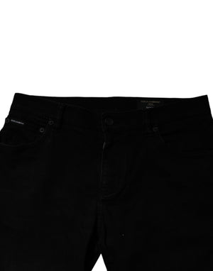 Dolce & Gabbana Schwarze Baumwoll-Stretch-Skinny-Denim-Jeans für Männer