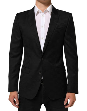 Dolce & Gabbana Schwarz MARTINI 2 Knöpfe Anzug Jacke Blazer