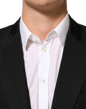 Dolce & Gabbana Schwarz Wolle 2 Knöpfe Anzug Männer Jacke Blazer