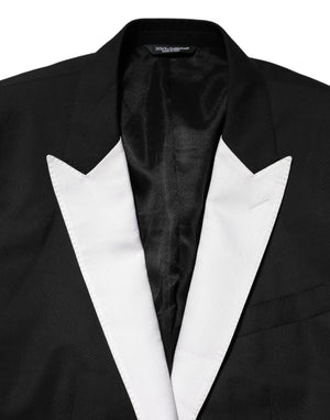 Dolce & Gabbana Schwarz Weiß MARTINI 1 Knopf Herren Anzug Blazer