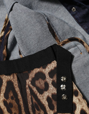 Dolce & Gabbana Dunkelblaue Baumwoll-Jeansjacke mit Kragen