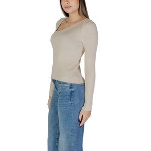 Vila Clothes Beige Viskose Sweatshirt