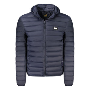 Cavalli Class Blu Polyester Herrenjacke