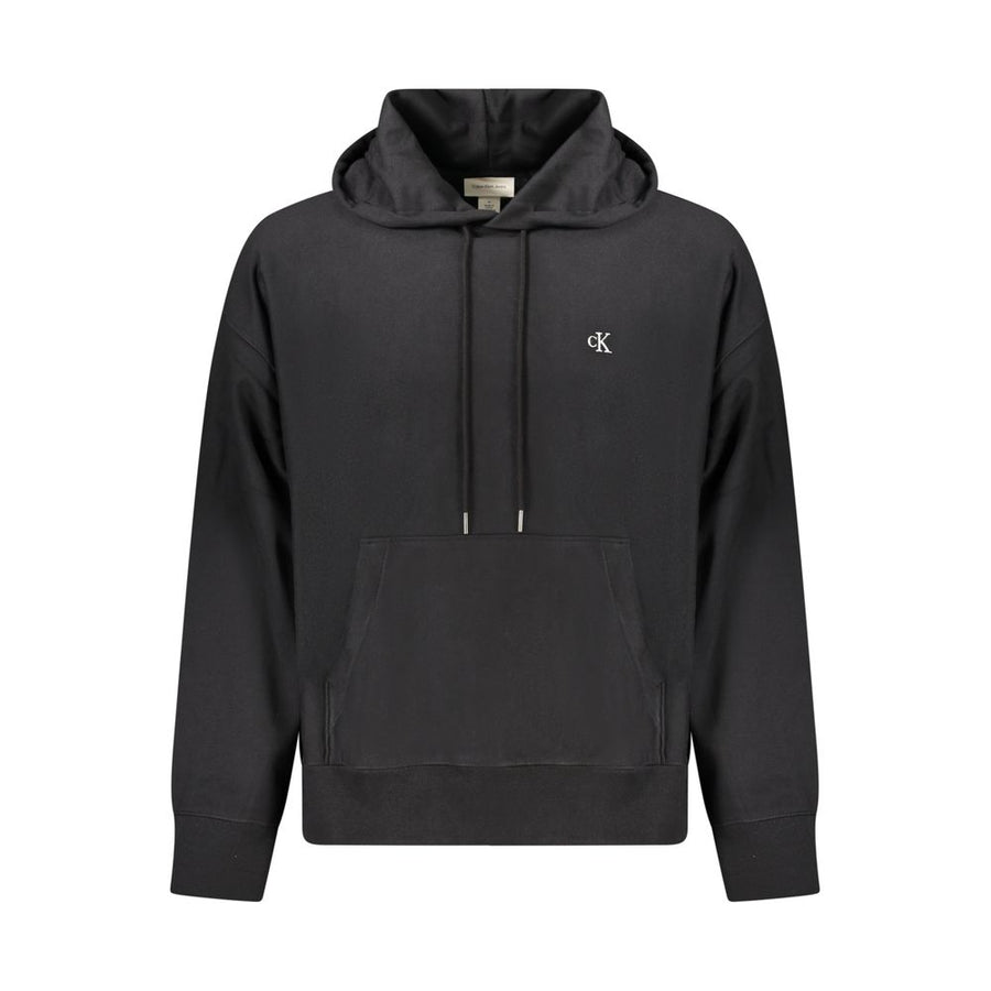 Black Cotton Men Sweatshirt