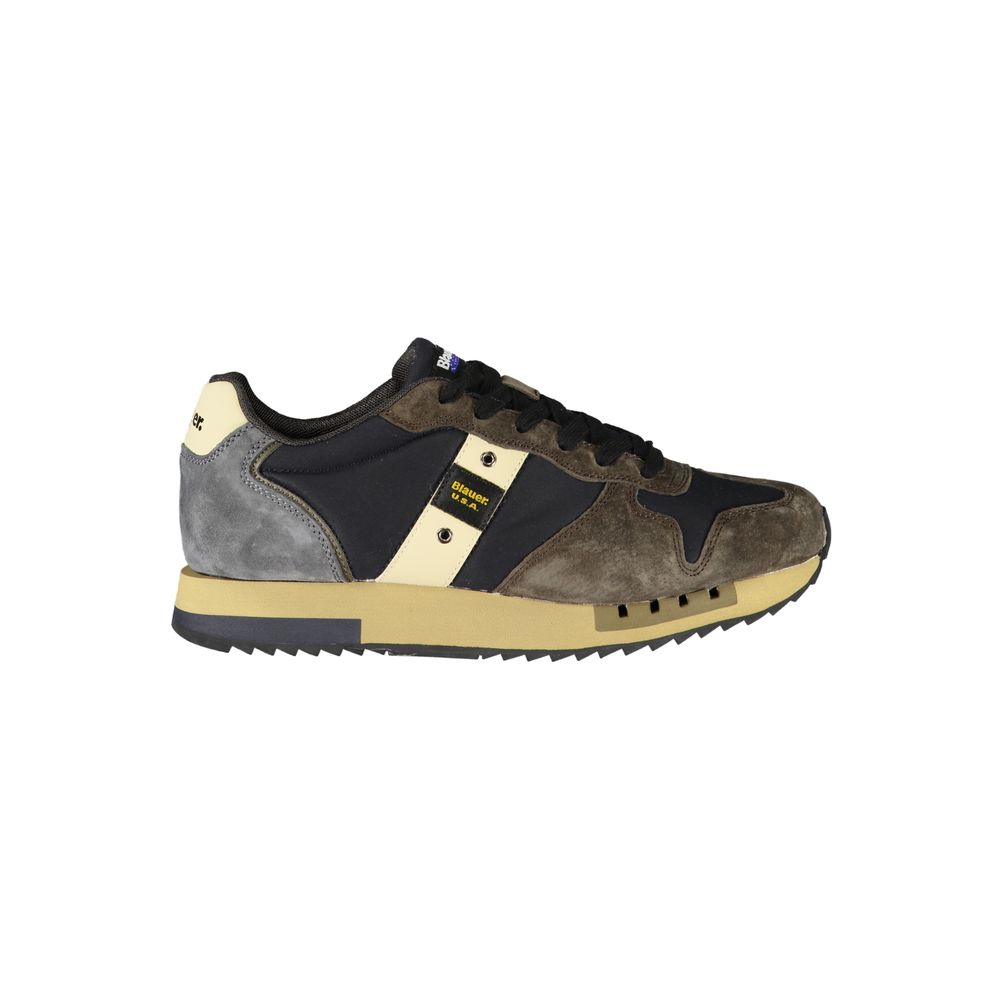 Blauer Herren-Sneaker aus Polyurethan