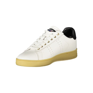 Blauer Weißer Herren-Sneaker aus Polyurethan