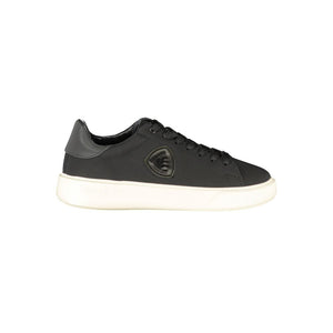 Blauer Schwarzer Polyester-Sneaker