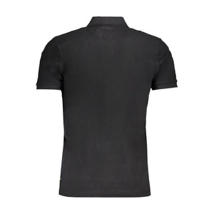 Gianmarco Venturi Schwarzes Herren-Poloshirt aus Baumwolle