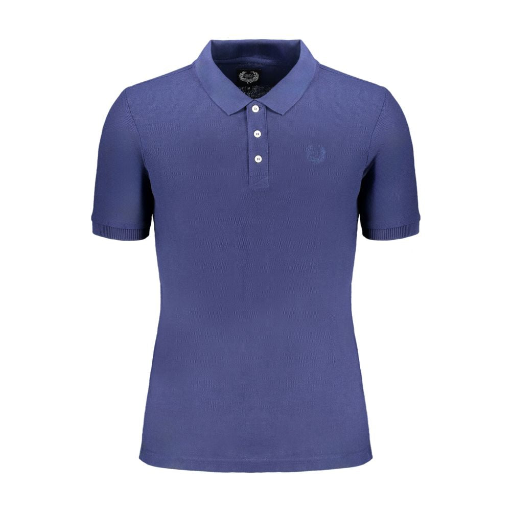 Gianmarco Venturi Blaues Baumwoll-Poloshirt für Herren