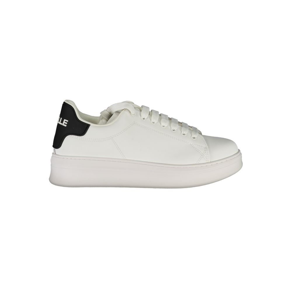 Gaelle Paris Weißer Herren-Sneaker aus Polyurethan