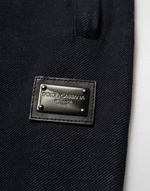 Dolce & Gabbana Schwarze Jogginghose aus Baumwollmischung mit Kordelzug