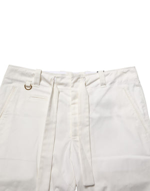 Dolce & Gabbana Weiße Baumwoll-Stretch-Crops