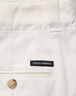 Dolce & Gabbana Weiße Baumwoll-Stretch-Crops