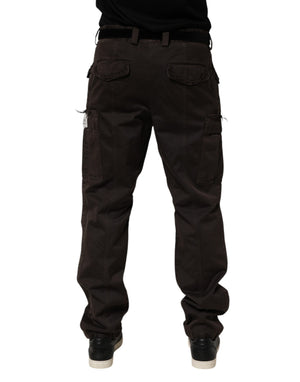 Dolce & Gabbana Braune Re-Edition Baumwoll-Cargo-Hose für Herren