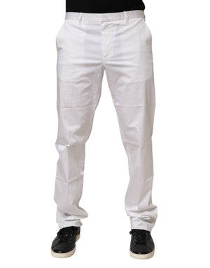 John Richmond Weiße Stretch-Baumwollhose für Herren, formell