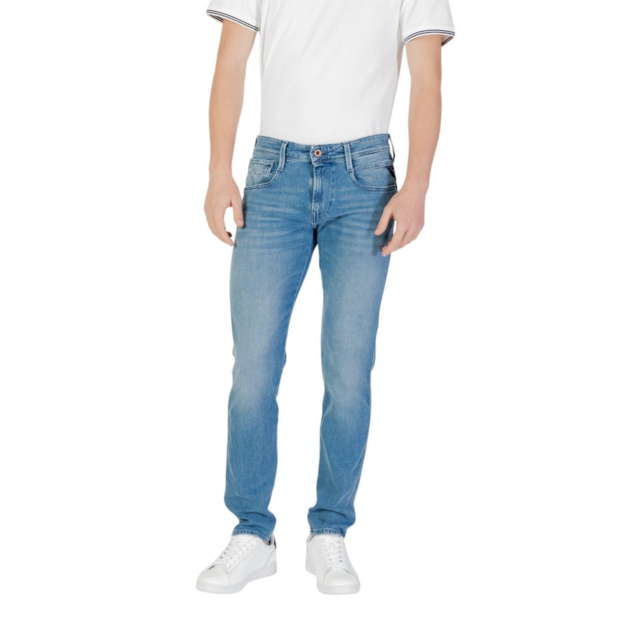 Replay Blaue Baumwoll-Skinny-Jeans