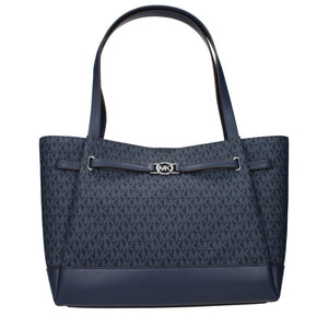 Michael Kors Blaue Stoff-Umhängetasche